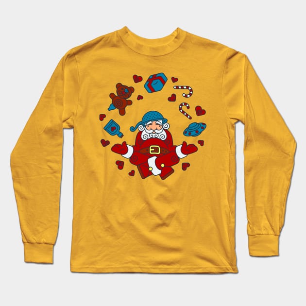 Pastafarian Santa Long Sleeve T-Shirt by Penkin Andrey